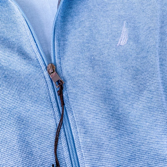 Nautica Men’s Blue Quarter ZIP Sweater Large NWT - Picture 3 of 4